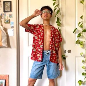 Vintage Motel Tourist Button-Up Shirt